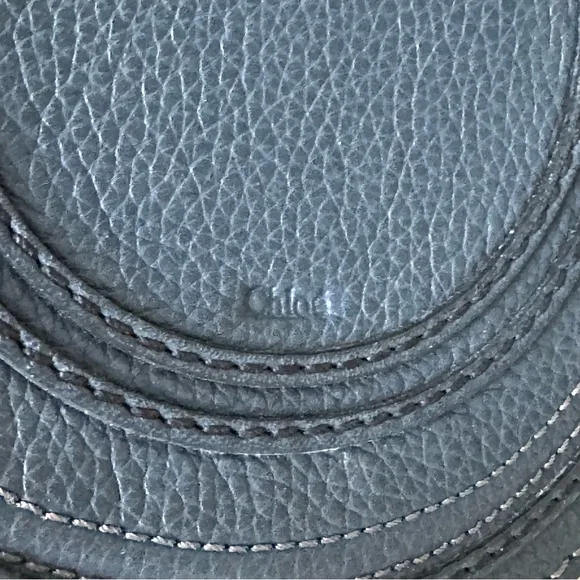 Chloe Leather Mini Marcie Crossbody Navy Blue - Picture 7 of 13